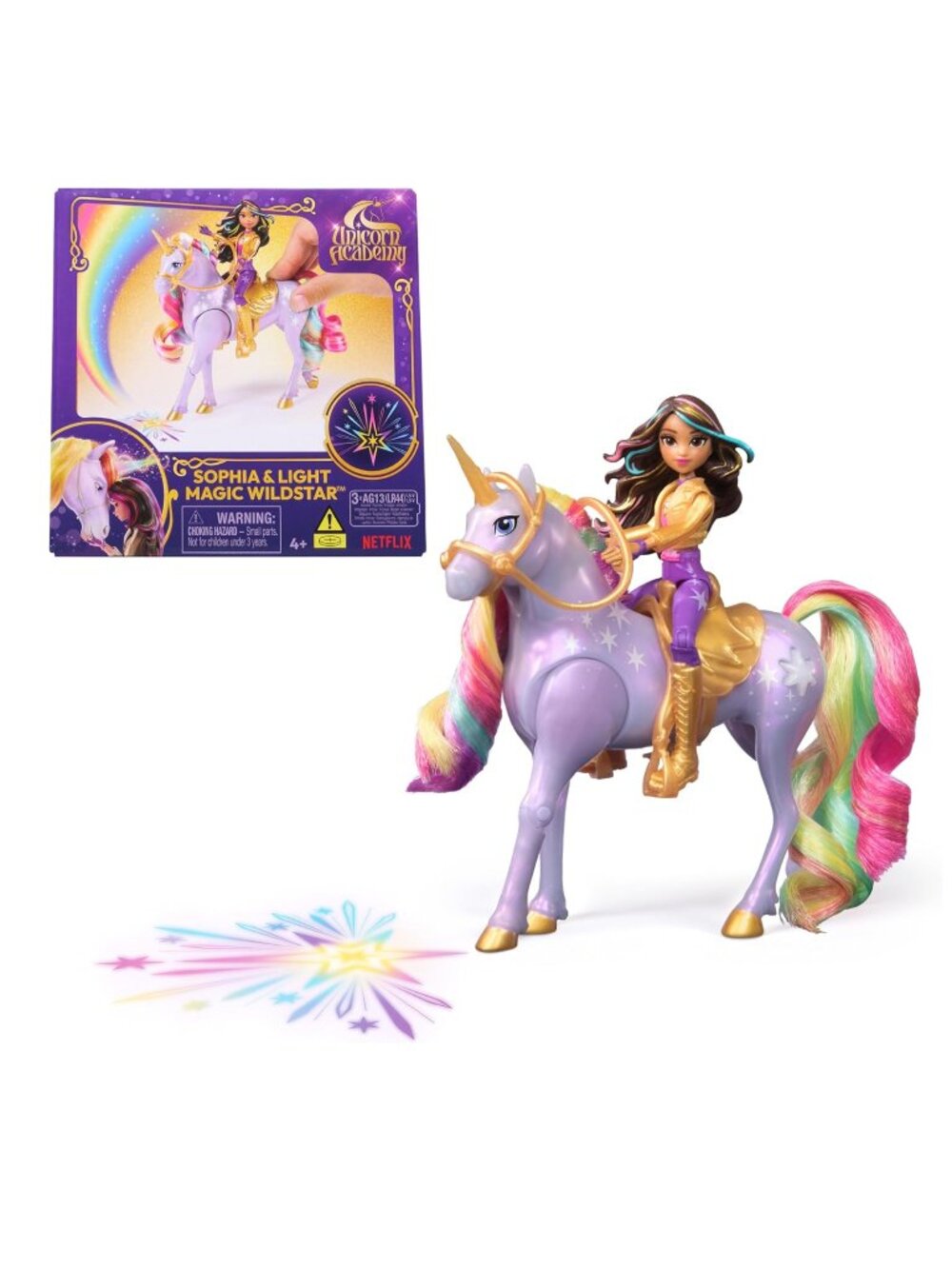 Unicorn Academy, Sophia & Light Magic Wildstar with Rainbow Light-up Effects